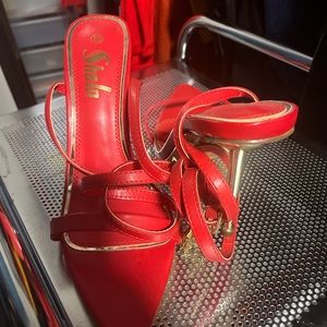 Strappy Heels Red